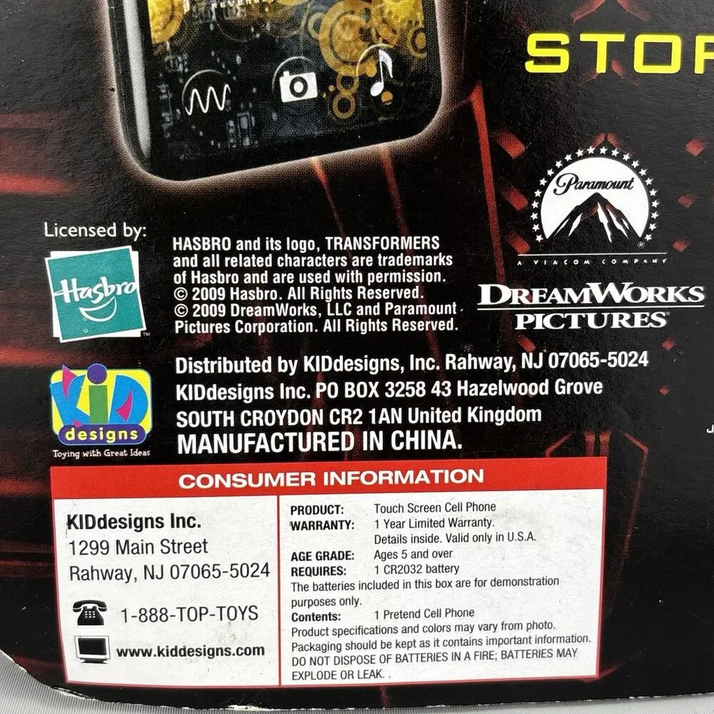 Touch Screen Cell Phone Revenge Of The Fallen Transformers Hasbro 2009 RARE